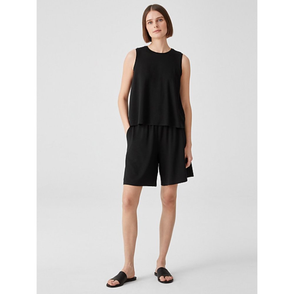 EILEEN FISHER Fine Jersey Tank in Black